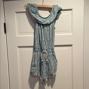 Matilda Jane Teal and Pink Patterned Romper